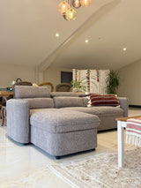 Naples Corner Sofa Bed with Storage (Available in Chenille Grey, Blue, Beige or Green)