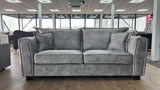 Venus 3 Seat Sofa (Available in Ashley Velvet Silver, Charcoal or Brown)