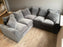 Winnie Double Corner Sofa (Available in soft chenille Teal, Navy, Stone or Dark Grey)