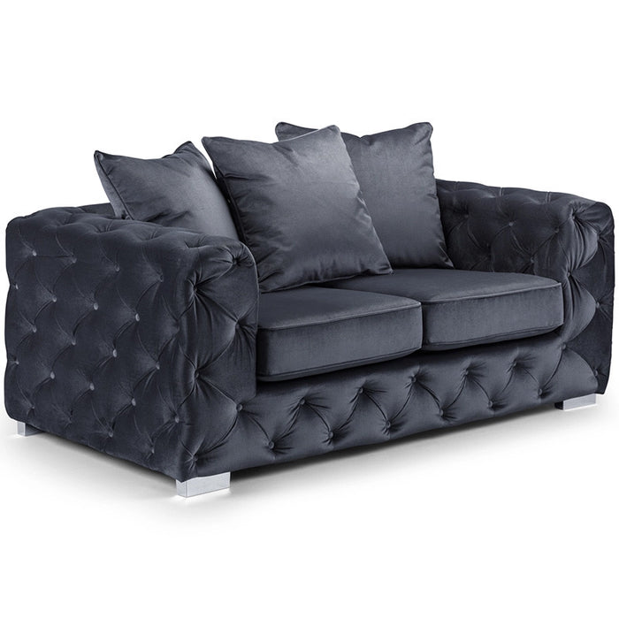 Mersin Sofa (Available in plush velvet silver or black)