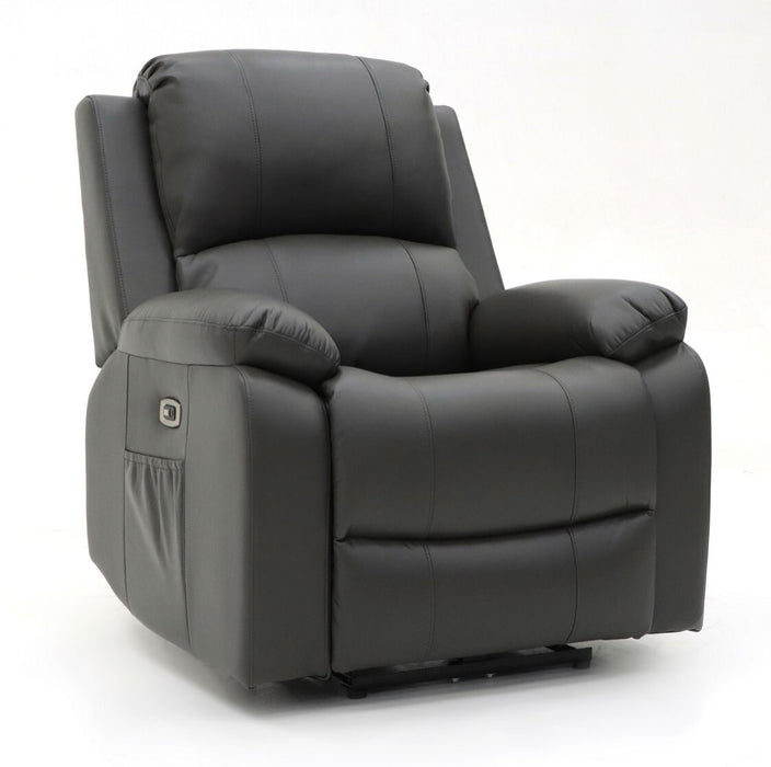 Vienna Electric Recliner Sofa (Available in Grey Fabric, Black Leather or Grey Leather)