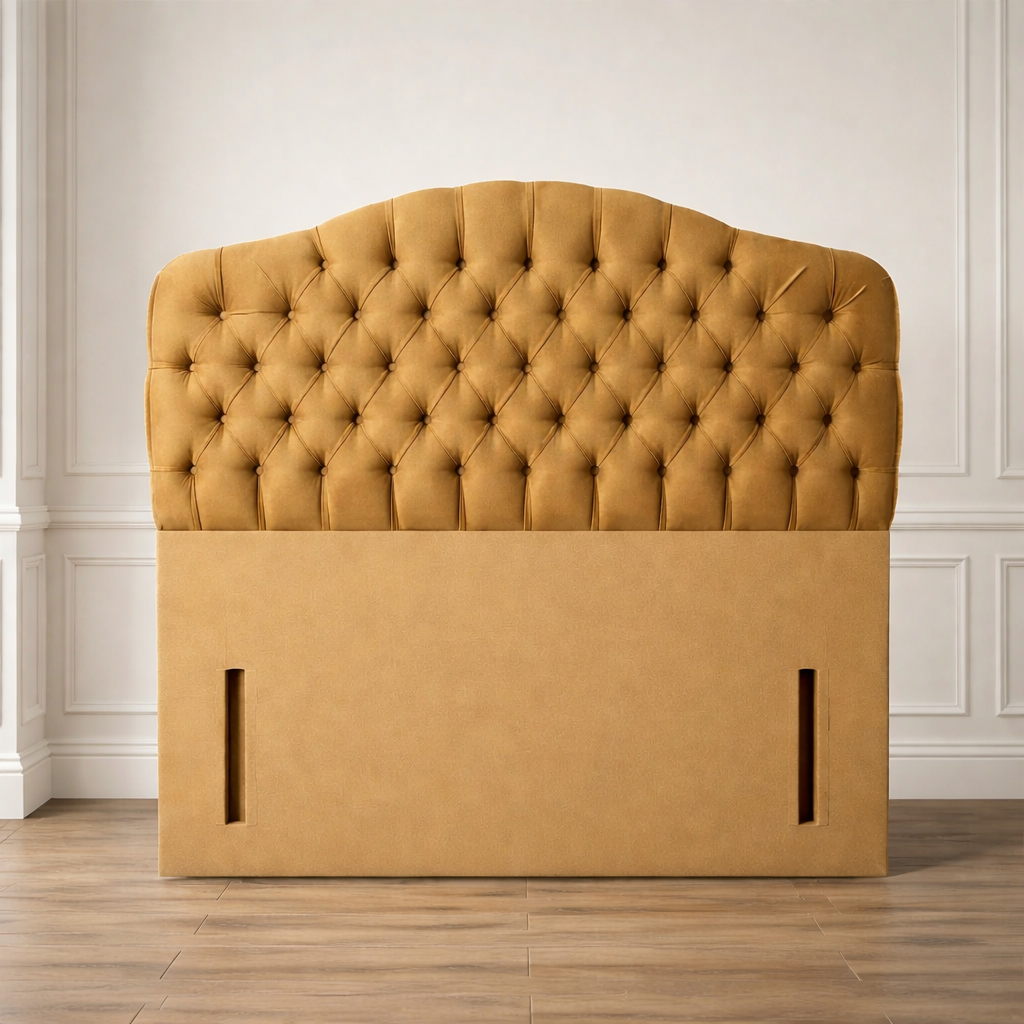 Curved Chesterfield Floor Standing Headboard