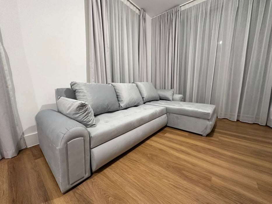 Plush l shaped couch deals