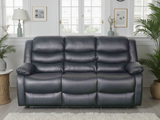 Lincoln 3 Seat Manual Recliner Sofa (Available in PU Black or PU Brown)