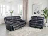 Lincoln 3 and 2 Seat Bundle Deal Manual Recliner Sofa (Available in PU Black or PU Brown)