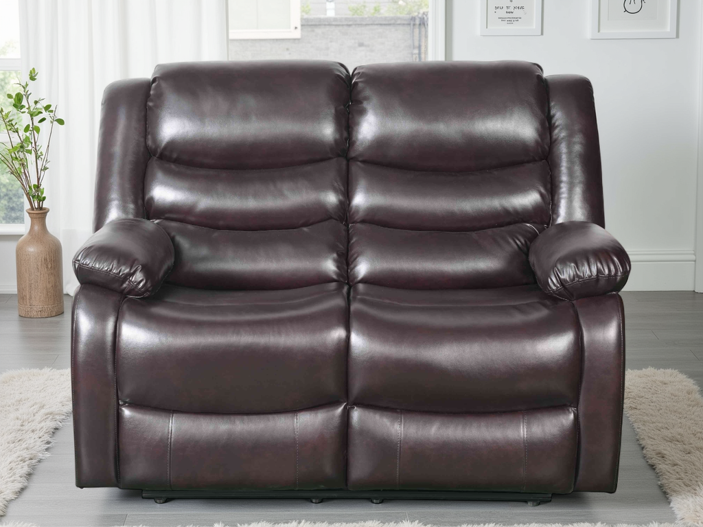 Lincoln 3 and 2 Seat Bundle Deal Manual Recliner Sofa (Available in PU Black or PU Brown)