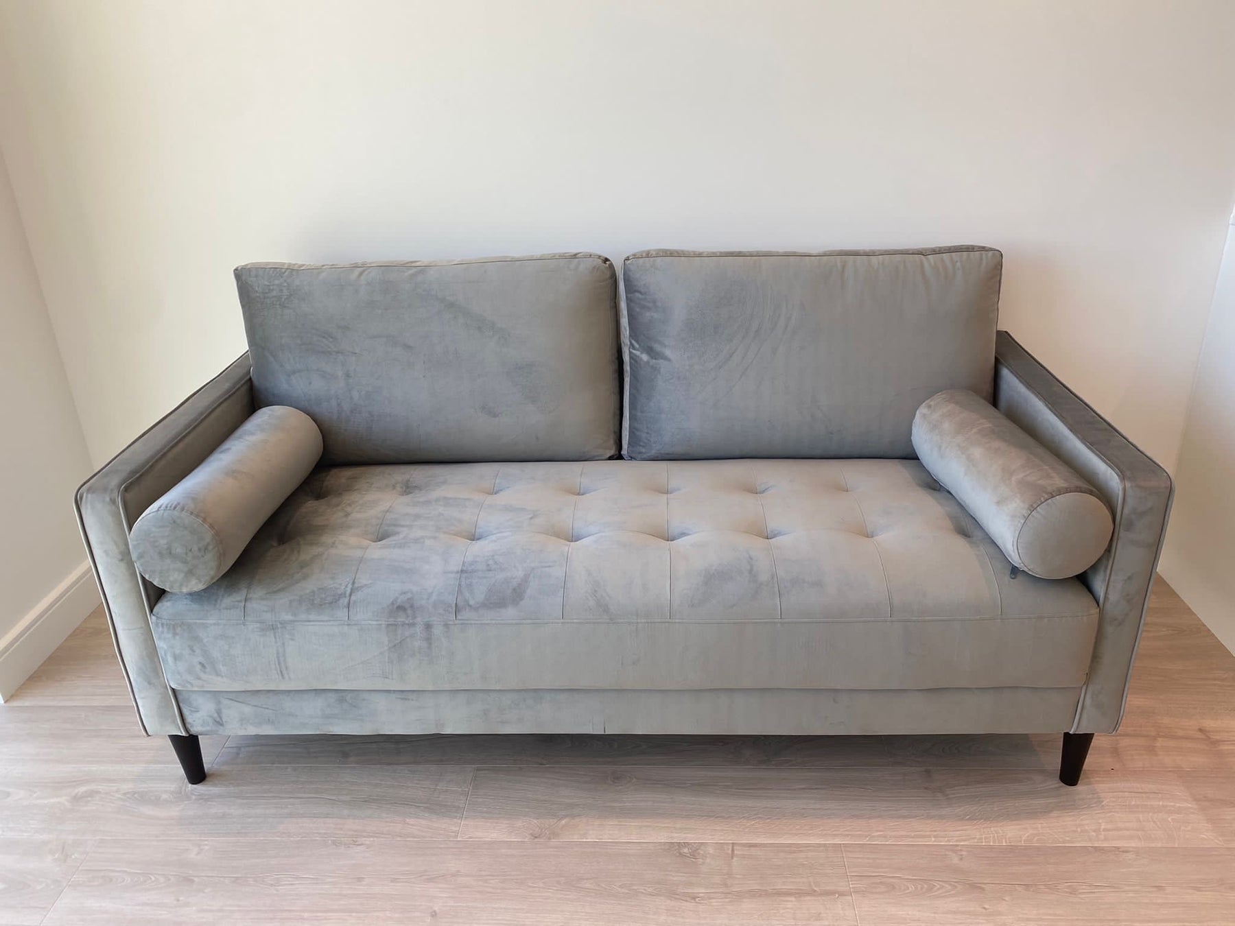 Brooklyn Sofa (available in plush velvet silver, teal, blue or beige)