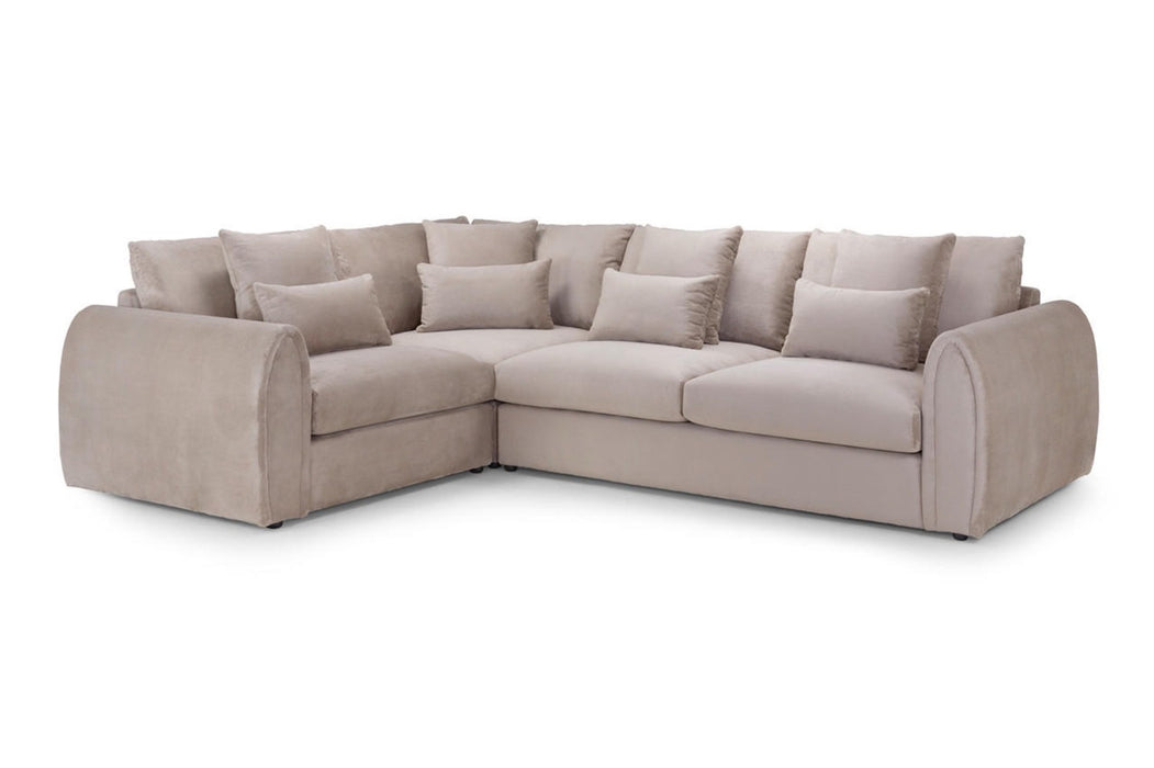 Bishop Corner Sofa (available in velvet mocha or grey)