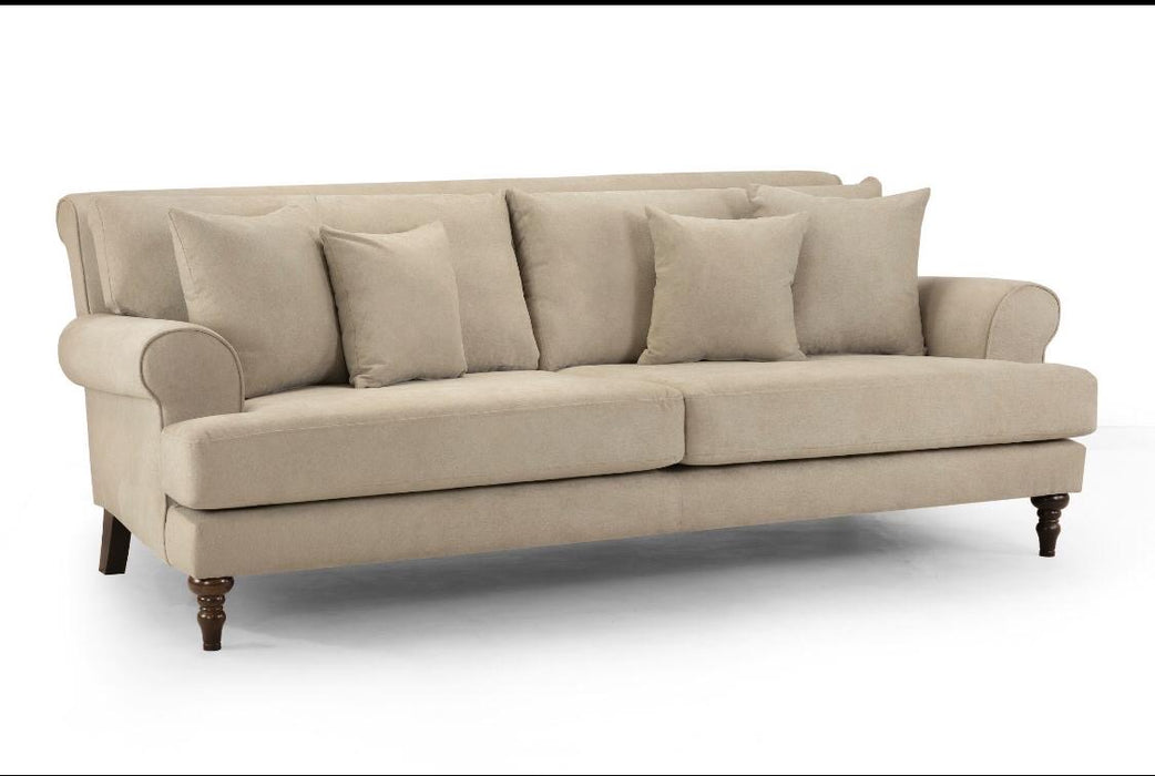Caprice Sofa (Available in Linen Beige or Grey)