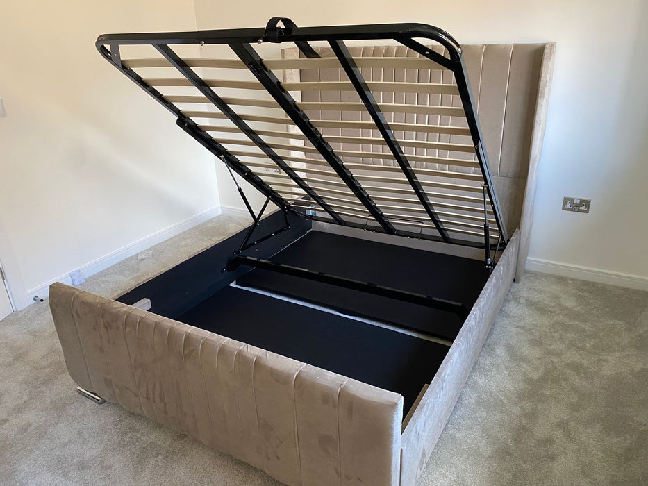 Clarissa Floor Standing Headboard Bed Frame With or without gas