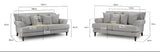 Caprice Sofa 3 and 2 Seat Sofa Bundle Deal (Available in Linen Beige or Grey)