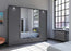256cm Boston LED Bi-folding Door Wardrobe (available in white or grey)