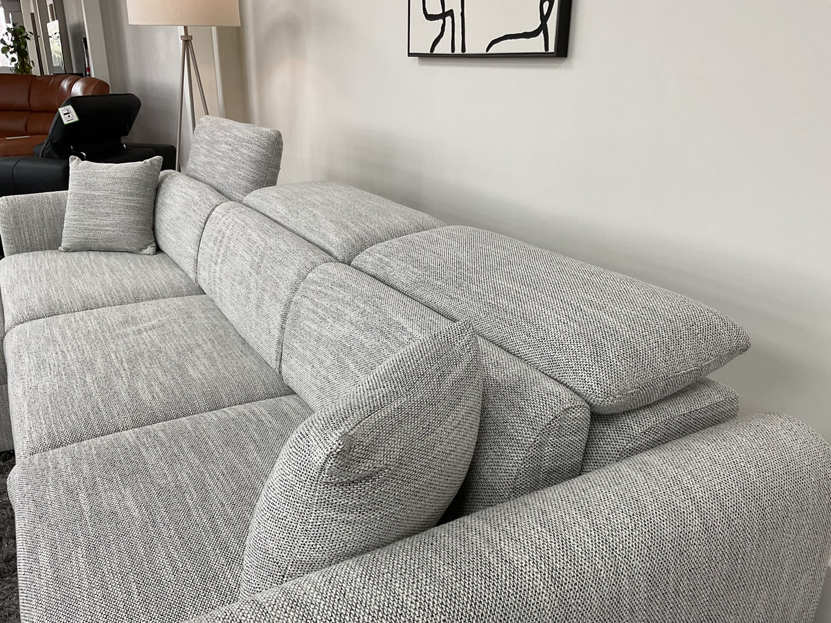 Duncan Chaise Corner Sofa and Storage Footstool (Available in Beige or Grey)