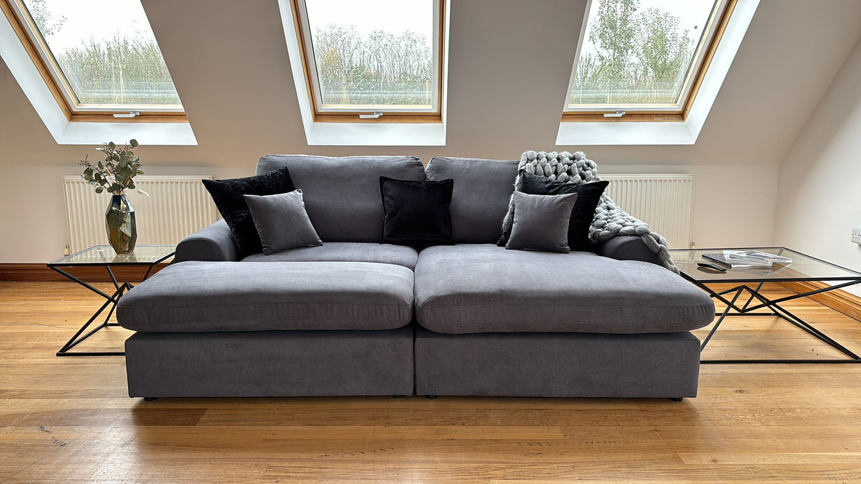 Benji Corner Sofa/Sofa Bed (Available in Linen Charcoal, Light Grey or Biscuit)