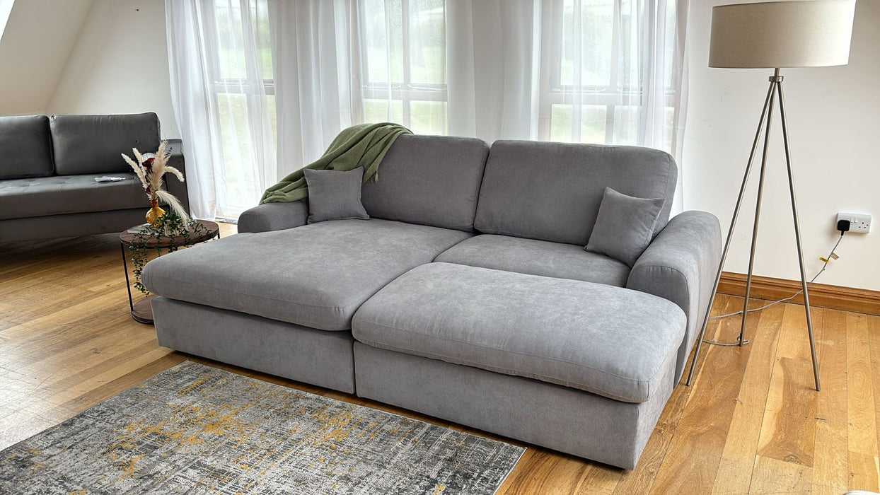 Benji Corner Sofa/Sofa Bed (Available in Linen Charcoal, Light Grey or Biscuit)