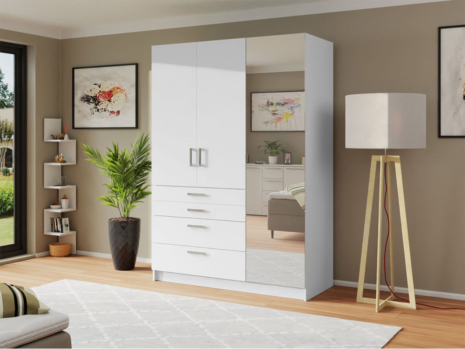150cm Alaska Hinged Door Wardrobe in White