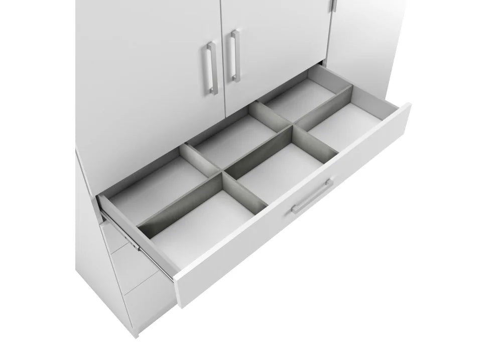 150cm Alaska Hinged Door Wardrobe in White