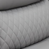 Pentagon 2 Seat Electric Recliner Sofa (Available in Leather Grey or Black)