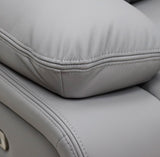 Pentagon 3 Seat Electric Recliner Sofa (Available in Leather Grey or Black)