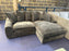 Winnie Chaise Sofa (Available in Soft Chenille Teal, Navy, Grey or Stone)