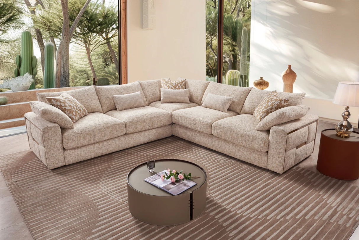 Pluto Corner Sofa (Available in Beige or Grey)