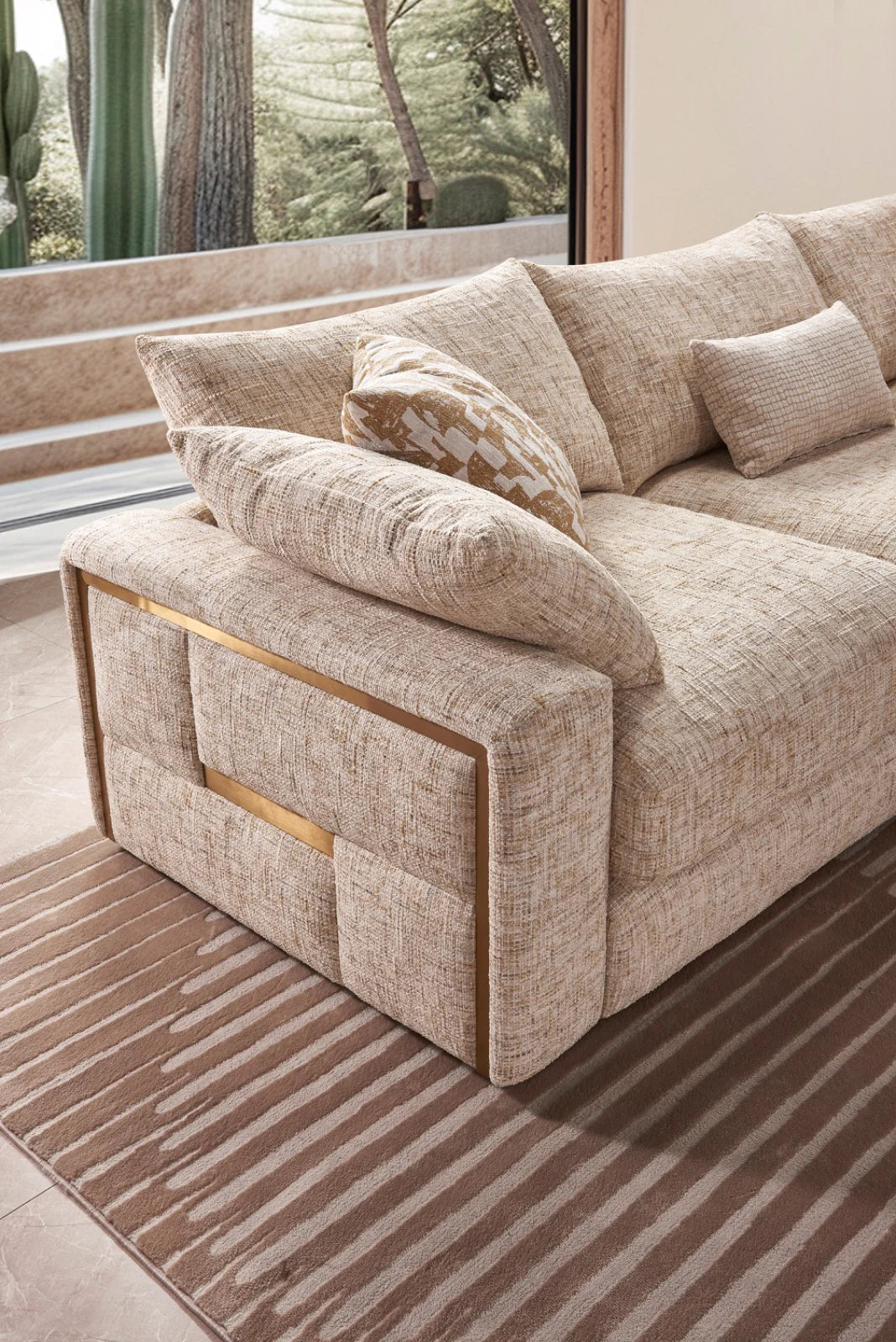 Pluto Corner Sofa (Available in Beige or Grey)