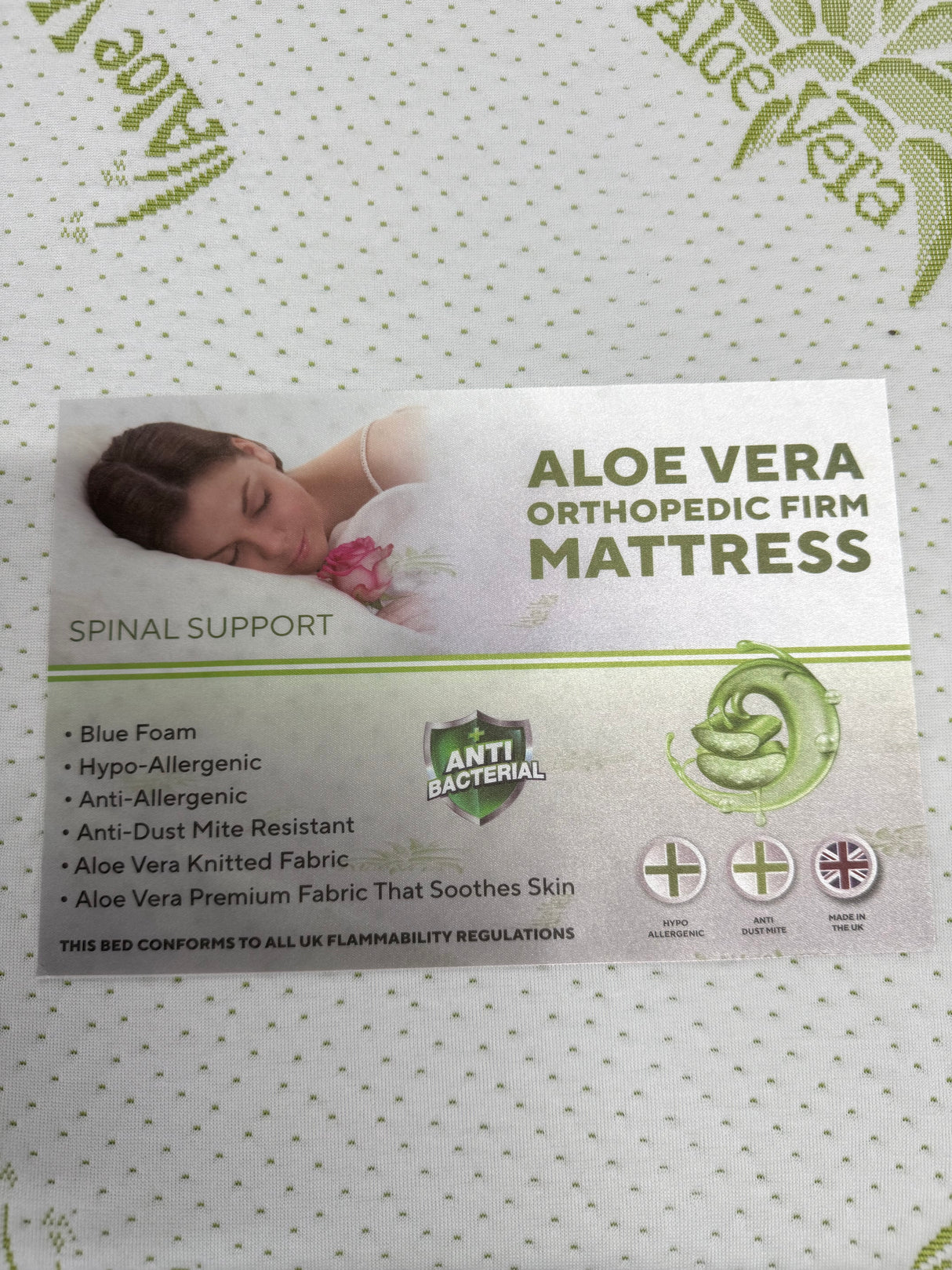 Aloe Vera Natural Latex Reflex Foam Mattress