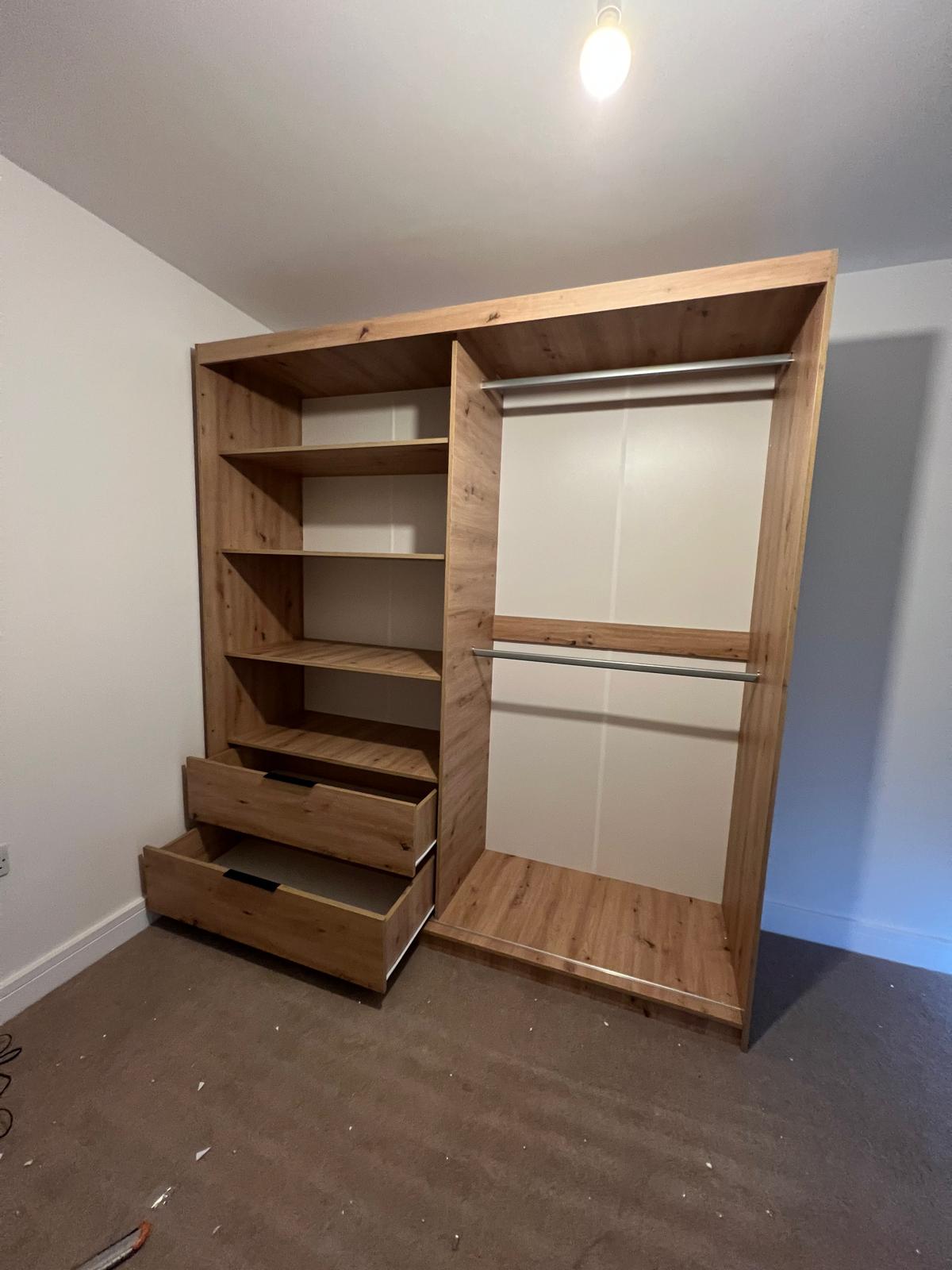 203cm Missouri Door Wardrobe with Drawers (Available in Artisan Oak or White/Oak)