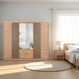 250cm Missouri Door Wardrobe with Drawers (Available in Artisan Oak or White/Oak)