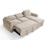 Samara Corner Sofa Bed with Storage (Available in Chenille Grey, Brown, Beige or Green)