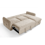 Samara Corner Sofa Bed with Storage (Available in Chenille Grey, Brown, Beige or Green)