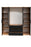 196cm San Francisco Wardrobe (Available in black/oak wotan or white/oak wotan)