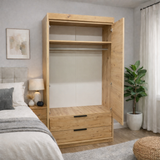 103cm Missouri Door Wardrobe with Drawers in Artisan Oak | LFO
