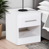 Elemental White 1 Door Bedside in White | LFO
