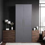 Elemental 2 Door Wardrobe (Available in White or Grey)