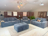 Dubai 3 and 2 Seat Sofa Bundle Deal (Available in Aston Linen Charcoal or Natural)