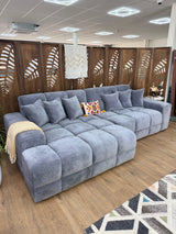Dubai Chaise Corner (Available in Aston Linen Charcoal, Natural, Latte or Grey)