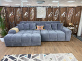 Dubai Chaise Corner (Available in Aston Linen Charcoal, Natural, Latte or Grey)