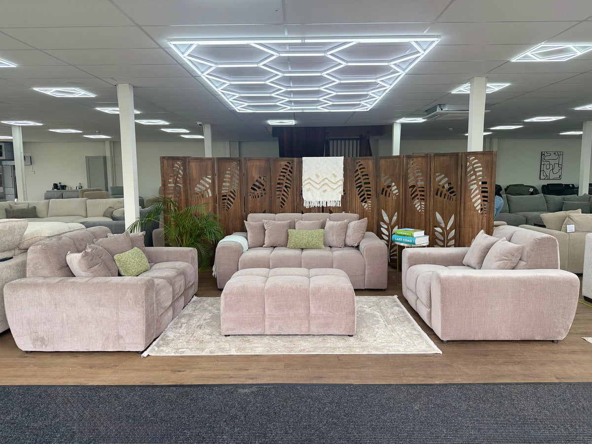 Dubai 3 and 2 Seat Sofa Bundle Deal (Available in Aston Linen Charcoal or Natural)