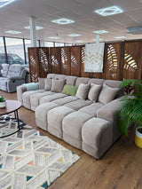 Dubai Chaise Corner (Available in Aston Linen Charcoal, Natural, Latte or Grey)