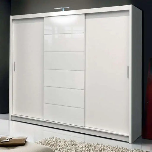 250cm Malibu Sliding Door Wardrobe (Available in White or Oak Sonoma)