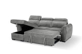 Marseille Corner Storage Sofa Bed (Available in Mushroom, Grey or Light Grey)