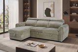 Marseille Corner Storage Sofa Bed (Available in Mushroom, Grey or Light Grey)