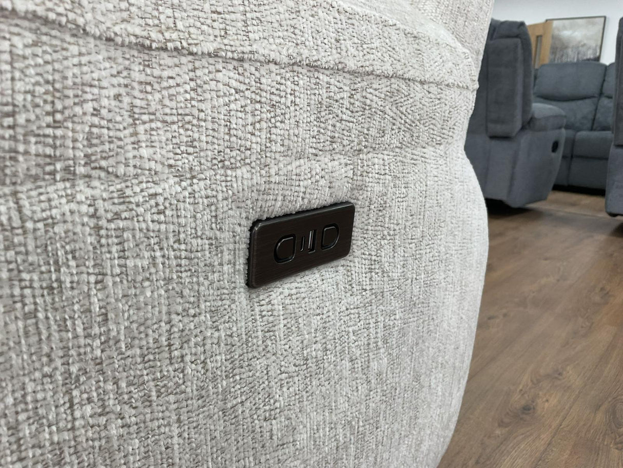 Gemma Electric Recliner 2 Seat Sofa (Available in Beige or Grey)