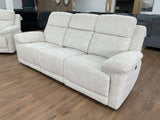Gemma Electric Recliner 3 Seat Sofa (Available in Beige or Grey)