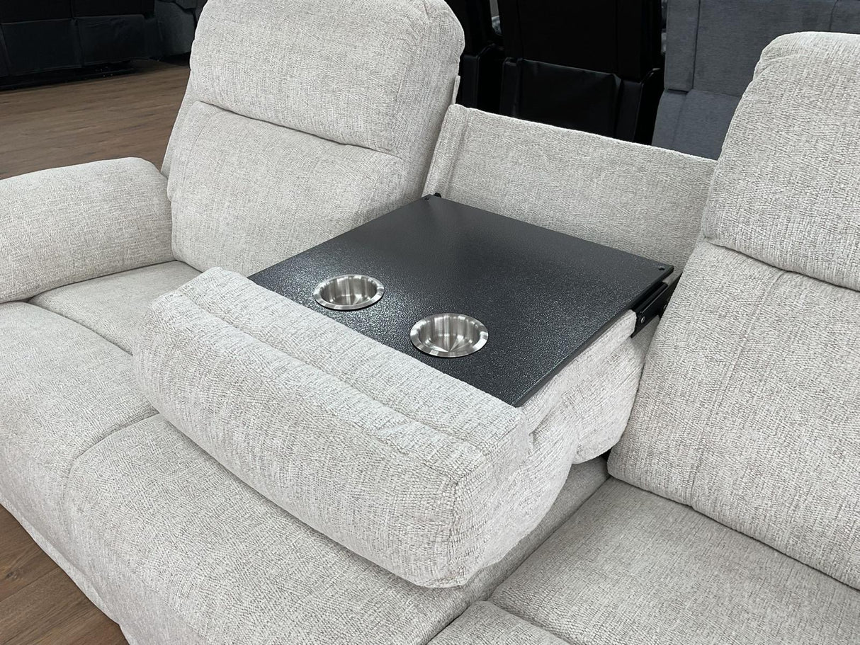Gemma Electric Recliner 3 Seat Sofa (Available in Beige or Grey)