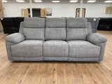 Gemma Electric Recliner 3 Seat Sofa (Available in Beige or Grey)