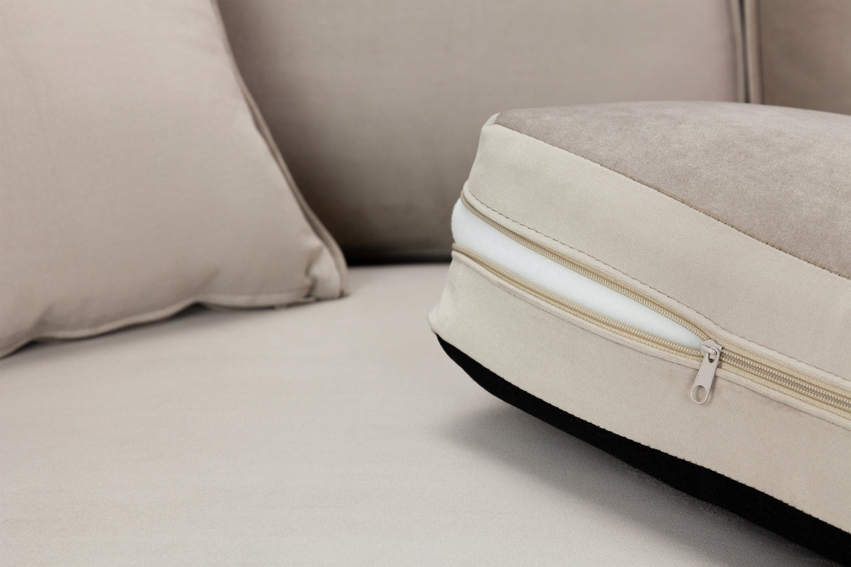Rupert 4 Seat Plush Velvet Beige
