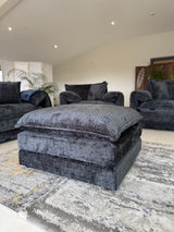 Samantha Footstool (Available in Beige, Grey, Black or Green)