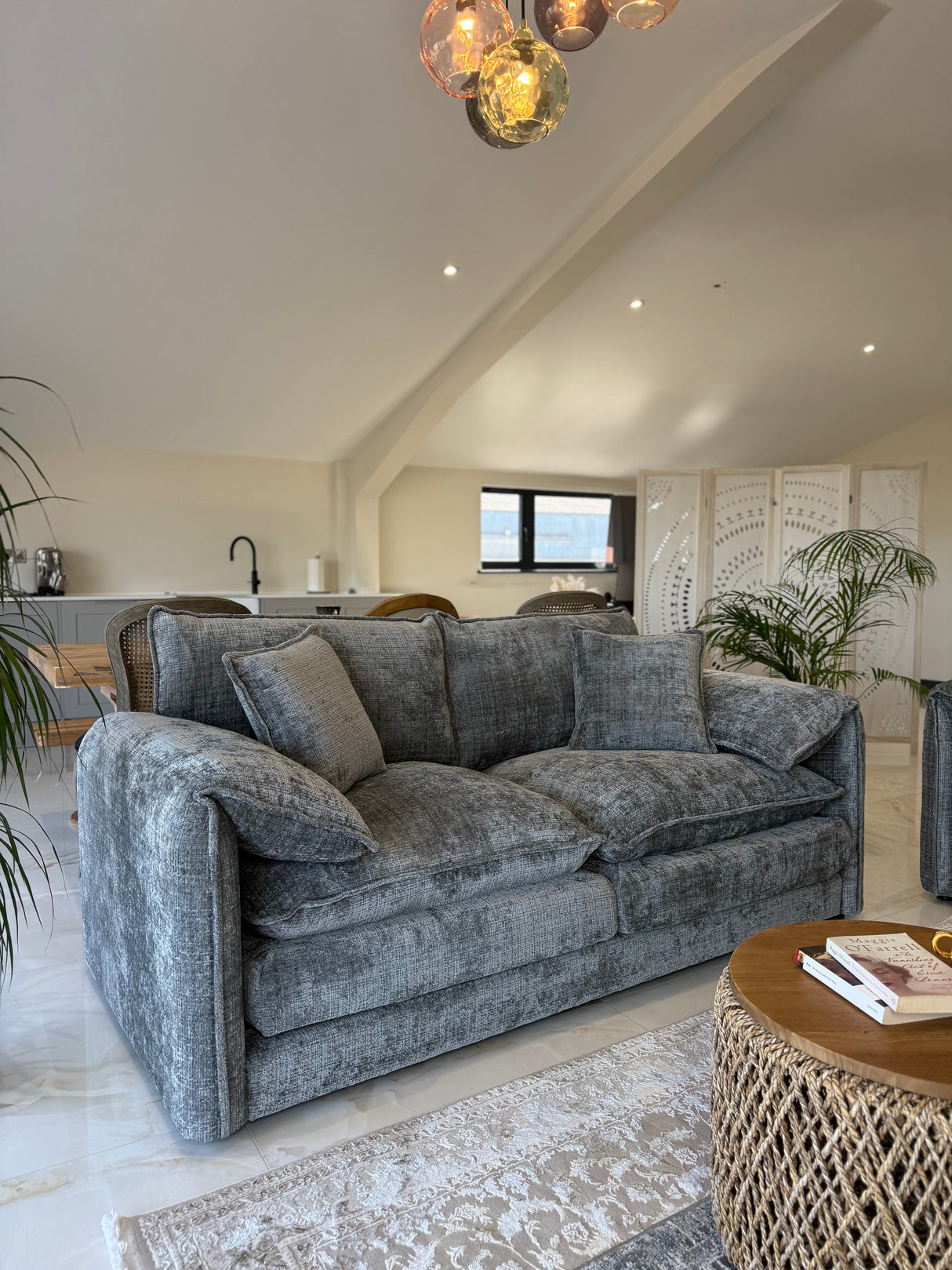 Samantha 3 and 2 Seat Sofa Bundle Deal (Available in Beige, Grey, Black or Green)